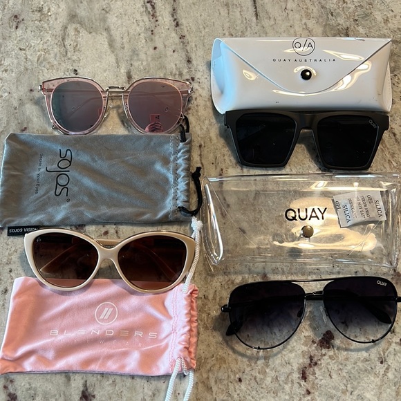 Quay Australia Accessories Brand New 4 Or Sunglasses Collection 2 Pair Quay Ea Sojos